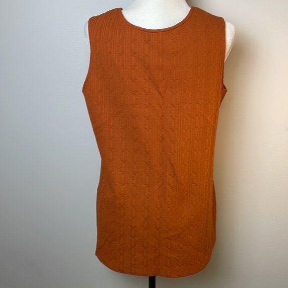 VINTAGE dalkeith burnt orange two button vest - Picture 3 of 8